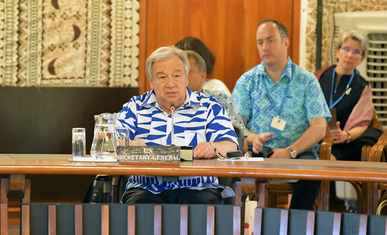 United Nations Secretary-General António Guterres addresses the Pacific Islands Forum in Fiji on 15 May 2019., by UN Photo-Mark Garten